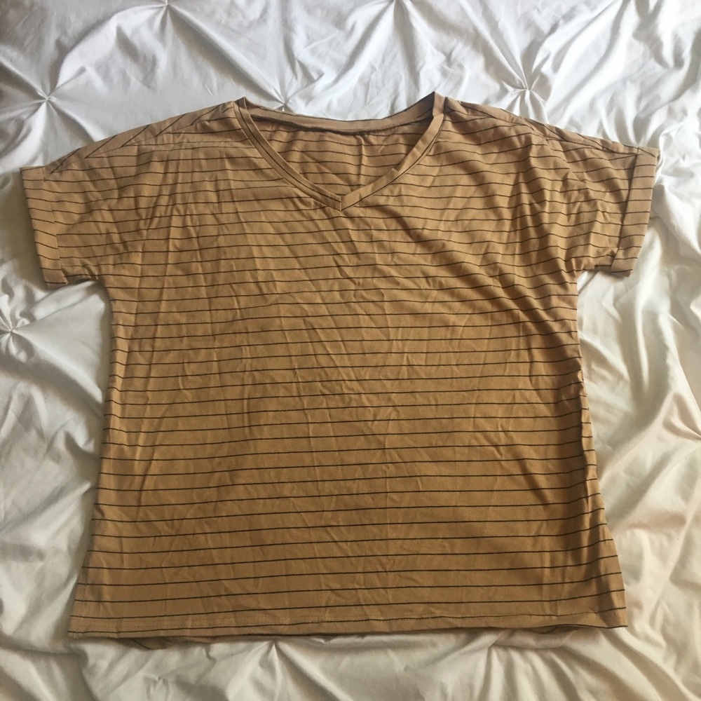 yellow striped t shirt